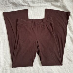 Old Navy Brown Ripped Stretch Waistband Flare Bootcut Legging Lounge Pants Large